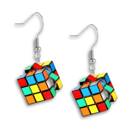 Pendientes de Cubo Rubik 3x3